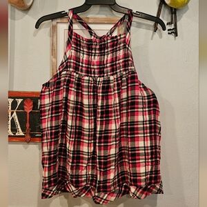 Torrid Pink and Black Plaid Top